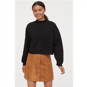H&M Faux Suede A-Line Skirt